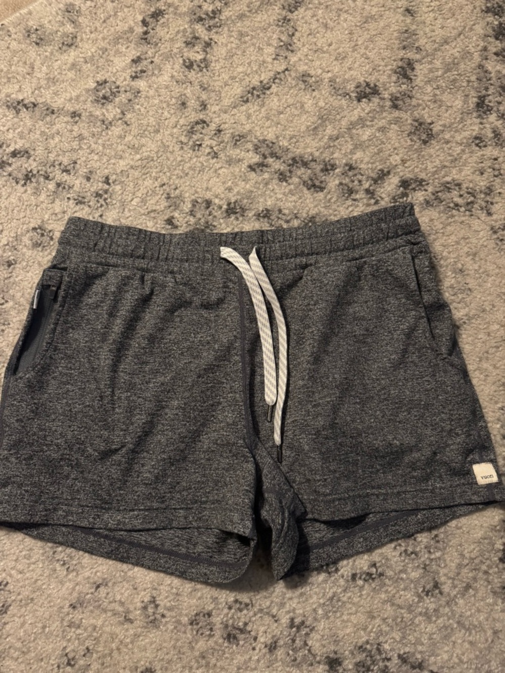 Vuori Heathered Charcoal Lounge Shorts
